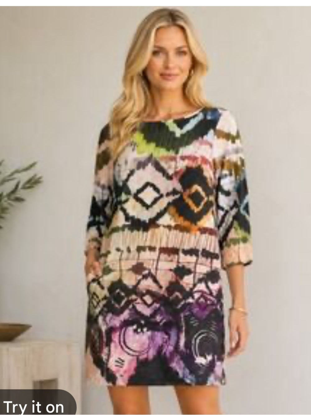 J. Peterman Geometric Print Sheath Dress Size 0